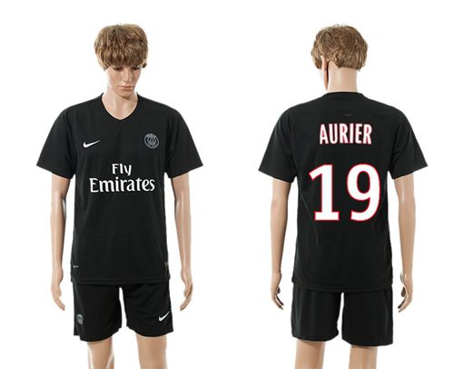 Paris Saint Germain #19 Aurier Black Soccer Club Jersey