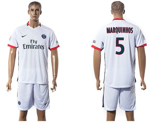 Paris Saint Germain #5 Marquinhos Away Soccer Club Jersey