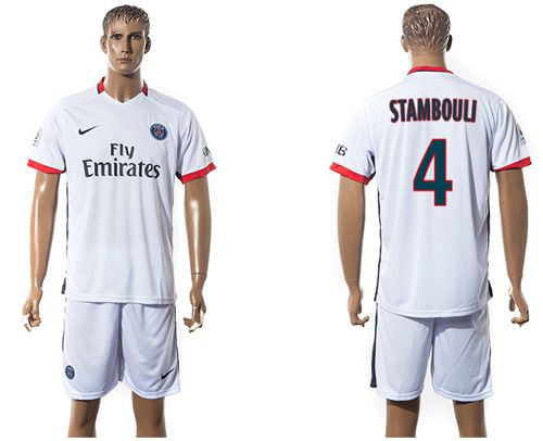 Paris Saint Germain #4 Stambouli Away Soccer Club Jersey