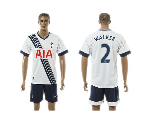 Tottenham Hotspur #2 Walker White Home Soccer Club Jersey