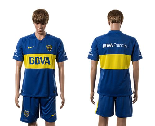 Boca Juniors Blank Home Soccer Club Jersey