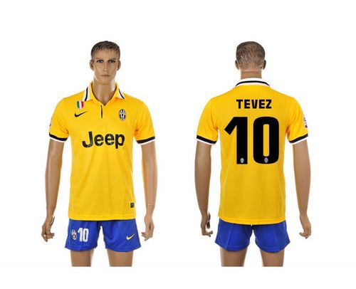 Juventus #10 Tevez Away Soccer Club Jersey