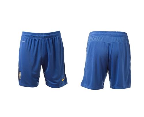 Juventus Blank Blue Away Soccer Shorts