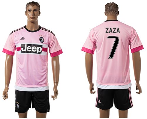 Juventus #7 Zaza Pink Soccer Club Jersey
