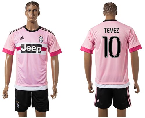 Juventus #10 Tevez Pink Soccer Club Jersey