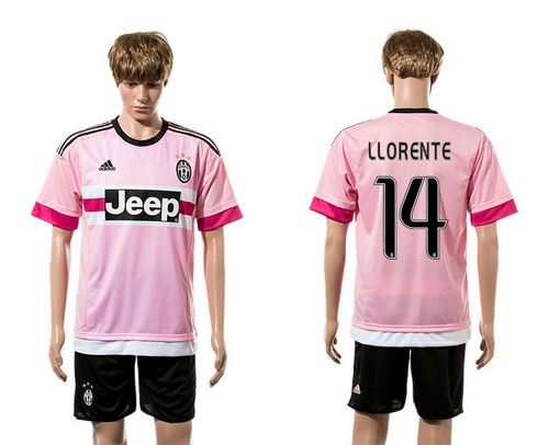 Juventus #14 Llorente Pink Soccer Club Jersey