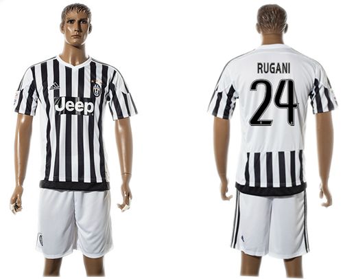 Juventus #24 Rugani Home Soccer Club Jersey