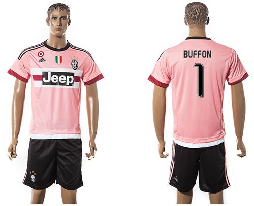 Juventus #1 Buffon Pink Soccer Club Jersey