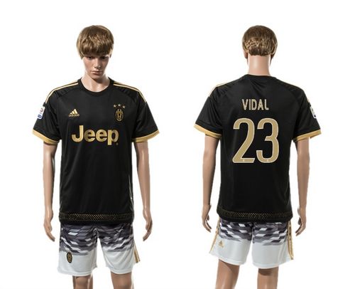 Juventus #23 Vidal SEC Away Soccer Club Jersey
