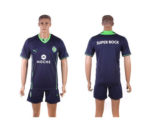 Sporting Lisbon Blank Away Soccer Club Jersey