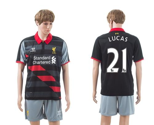 Liverpool #20 Lucas Black Away Soccer Club Jersey