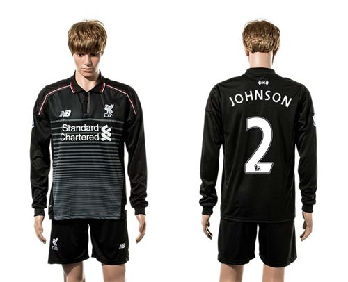 Liverpool #2 Johnson SEC Away Long Sleeves Soccer Club Jersey