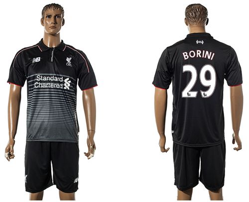 Liverpool #29 Borini Sec Away Soccer Club Jersey