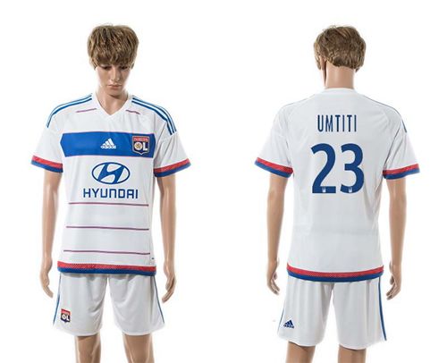 Lyon #23 Umtiti Home Soccer Club Jersey