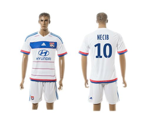 Lyon #10 Necib Home Soccer Club Jersey