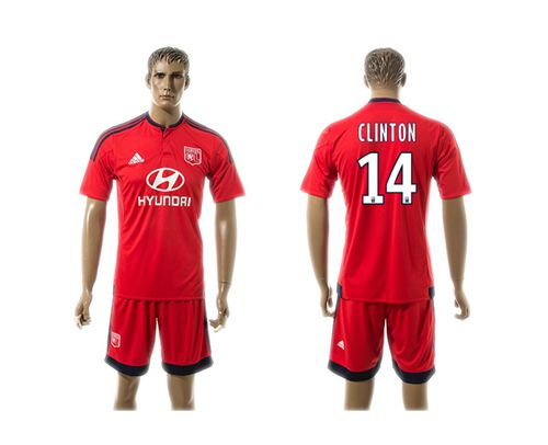 Lyon #14 Clinton Away Soccer Club Jersey