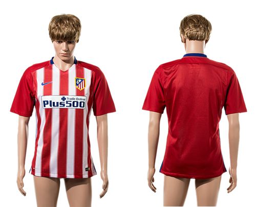 Atletico Madrid Blank Home Soccer Club Jersey