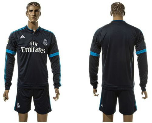 Real Madrid Blank Sec Away Long Sleeves Soccer Club Jersey