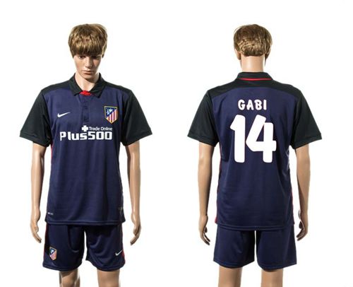 Atletico Madrid #14 Gabi Away Soccer Club Jersey