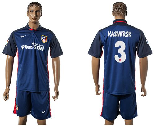 Atletico Madrid #3 Kasmirsk Away Soccer Club Jersey