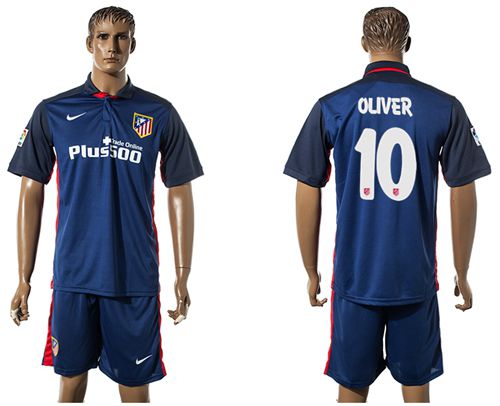 Atletico Madrid #10 Oliver Away Soccer Club Jersey