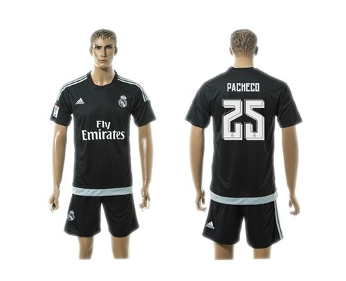 Real Madrid #25 Pacheco Black Soccer Club Jersey