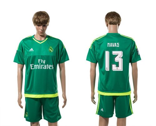 Real Madrid #13 Navas Green Soccer Club Jersey