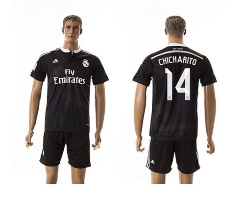 Real Madrid #14 Chicharito Grey Soccer Club Jersey