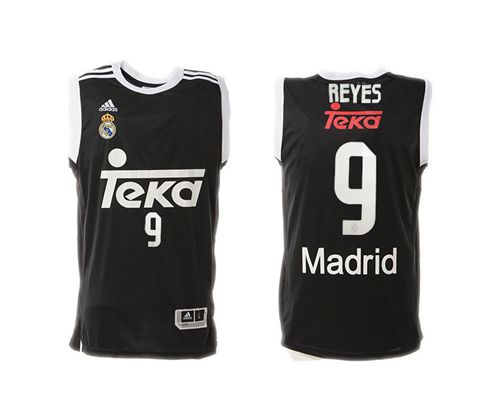 Real Madrid #9 Reyes Away Basketball Jersey