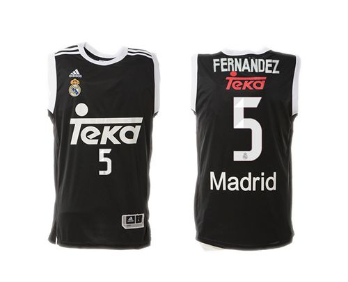 Real Madrid #5 Fernandez Away Basketball Jersey