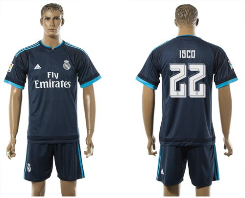 Real Madrid #22 Isco Sec Away Soccer Club Jersey