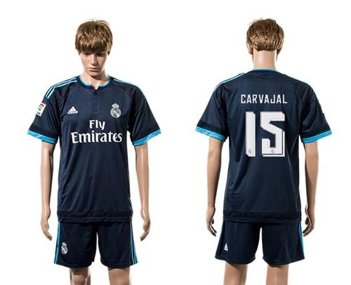 Real Madrid #15 Carvajal Sec Away Soccer Club Jersey