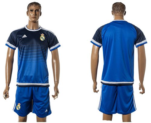 Real Madrid Blue Training Soccer Club Jersey