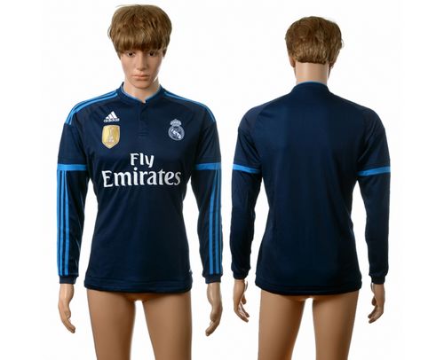 Real Madrid Blank Away Long Sleeves Soccer Club Jersey