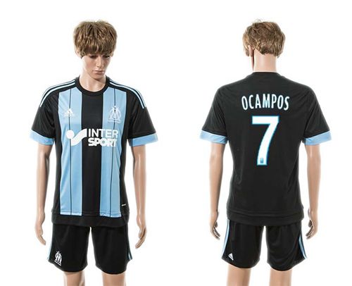 Marseille #7 Ocampos Away Soccer Club Jersey