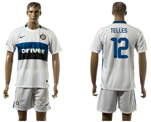 Inter Milan #12 Telles White Away Soccer Club Jersey