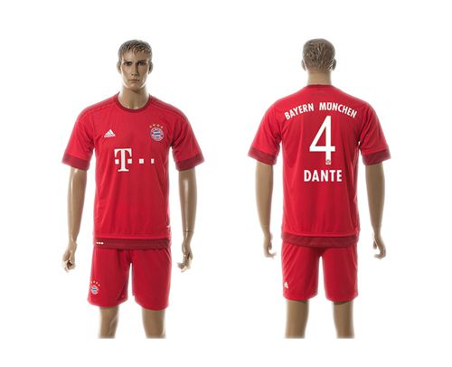 Bayern Munchen #4 Dante Home Soccer Club Jersey