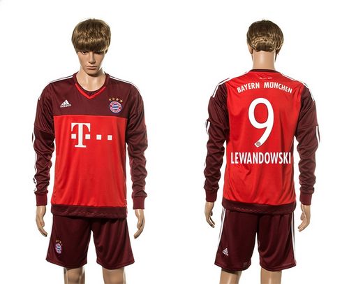 Bayern Munchen #9 Lewandowski Goalkeeper Long Sleeves Soccer Club Jersey