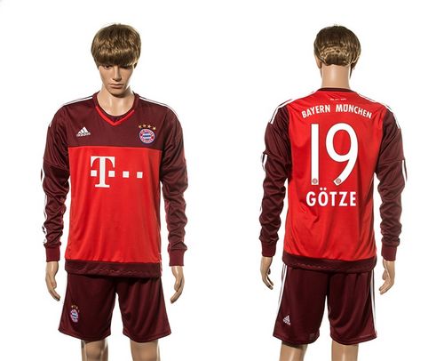 Bayern Munchen #19 Gotze Goalkeeper Long Sleeves Soccer Club Jersey