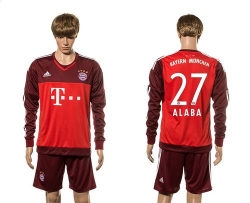 Bayern Munchen #27 Alaba Goalkeeper Long Sleeves Soccer Club Jersey