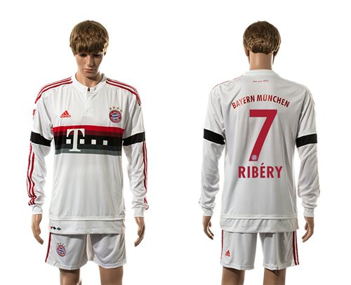 Bayern Munchen #7 Ribery Away Long Sleeves Soccer Club Jersey