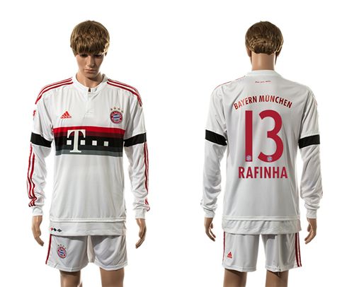 Bayern Munchen #13 Rafinha Away Long Sleeves Soccer Club Jersey