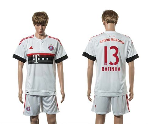 Bayern Munchen #13 Rafinha Away (White Shorts) Soccer Club Jersey