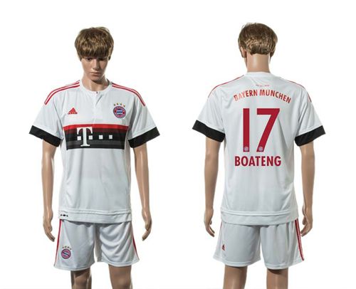 Bayern Munchen #17 Boateng Away (White Shorts) Soccer Club Jersey