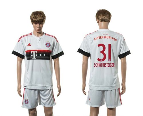 Bayern Munchen #31 Schweinsteiger Away (White Shorts) Soccer Club Jersey