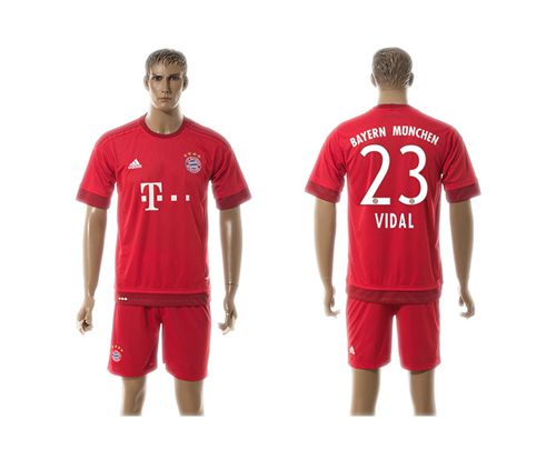 Bayern Munchen #23 Vidal Home Soccer Club Jersey