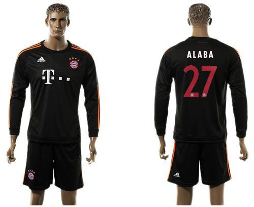 Bayern Munchen #27 Alaba Black Long Sleeves Soccer Club Jersey
