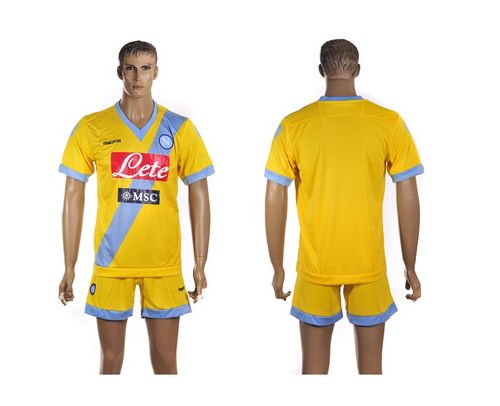 Naples Blank Yellow Away Soccer Club Jersey