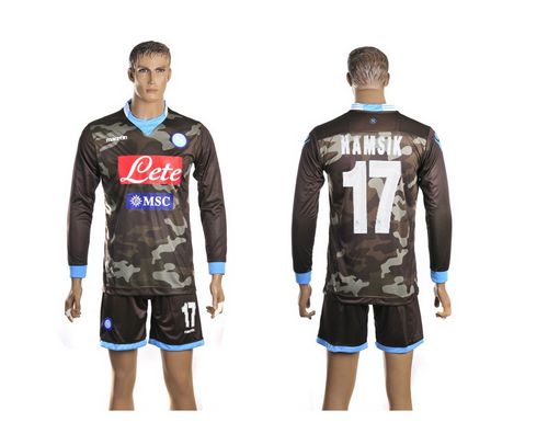 Naples #17 Hamsik Away Long Sleeves Soccer Club Jersey