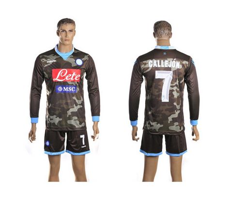 Naples #7 Callejon Away Long Sleeves Soccer Club Jersey